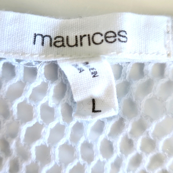 Maurices~Tropical Mesh Yoke Tank size Lg - Picture 8 of 10